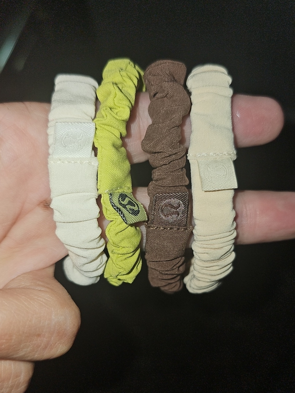 Lululemon Skinny Hair Scrunchies. 4 Total. Nwots